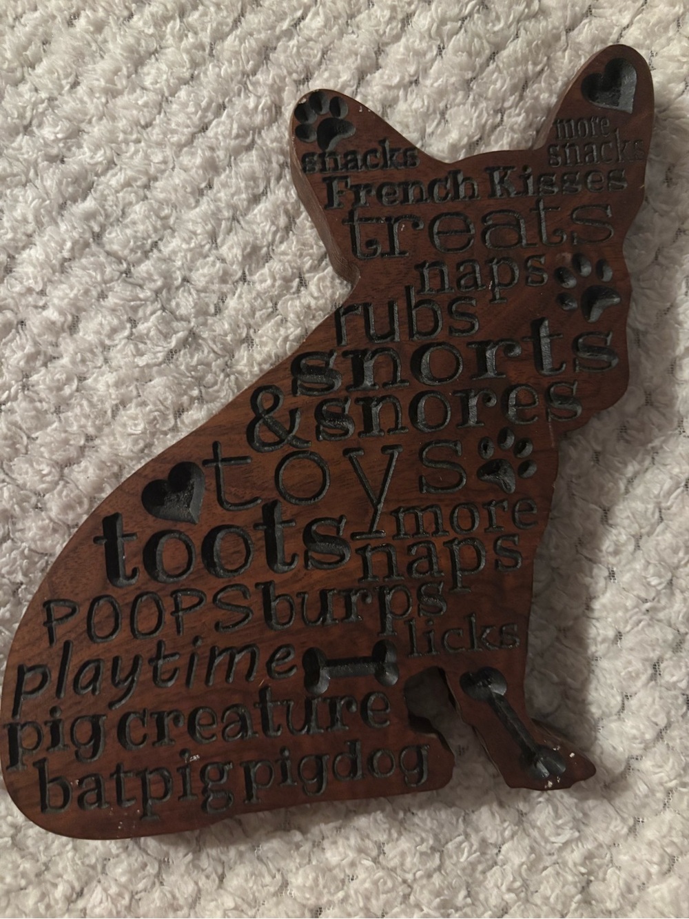Rustic Brown Dog Silhouette  Decor - Brown